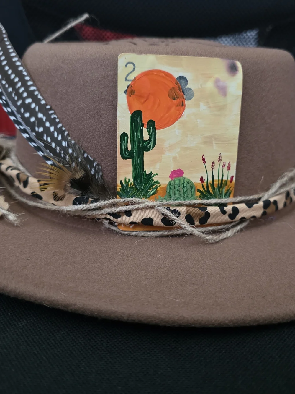 Handmade Western Desert Charm Hat in Brown